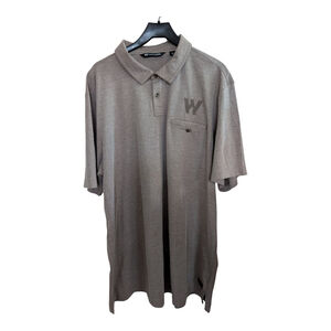 Travis Mathew Brown Button Chest Pocket Polo Shirt Size XXL Golf Comfort